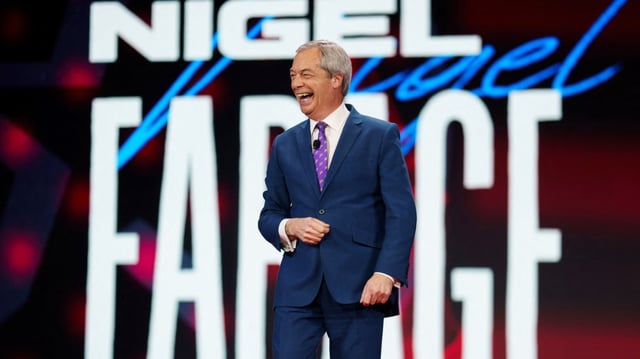 Nigel Farage spoke at the Conservative Political Action Conference (CPac) outside Washington