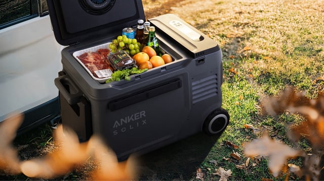 Keep food cool and gadgets charged on outings. And the biggest model doubles as a freezer.