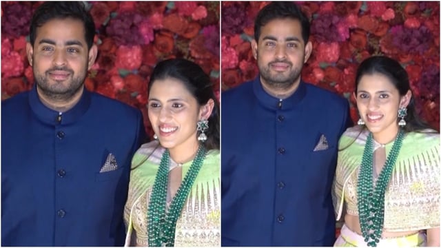 Akash and Shloka Ambani also walked in gorgeous attires to attend the wedding ceremony of Aadar Jain and Alekha Addvani.