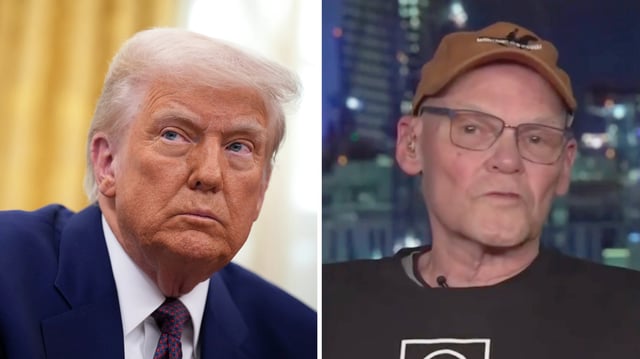 Donald Trump lashed out at Democratic strategist James Carville.