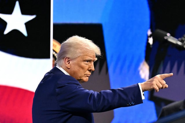President Donald Trump speaks during the FII PRIORITY Miami 2025 Summit in Miami Beach on Feb.19, 2025.  