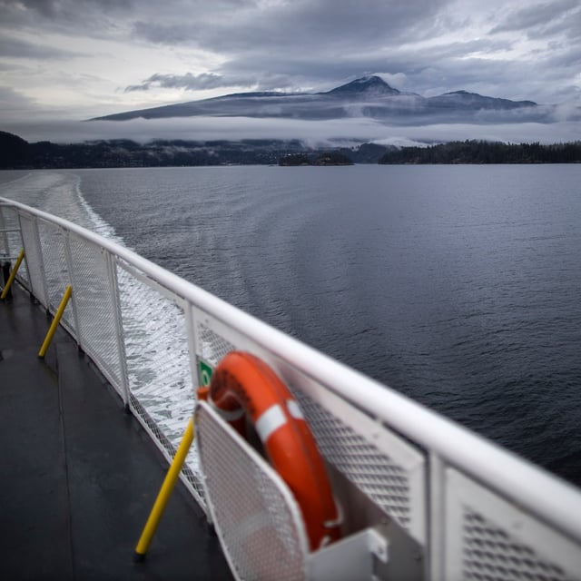 A view leaving from a BC Ferries vessel leaving the Sunshine Coast, British Columbia, Friday, December 6, 2019. During the work week Trena White commutes between her home office in Roberts Creek and her offices in Vancouver. Rafal Gerszak/The Globe and Mail