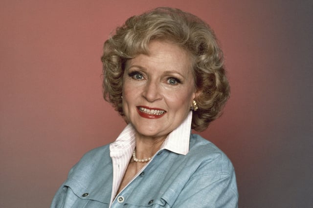 Betty White as Rose Nylund in The Golden Girls, 1985.
