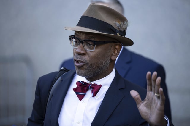 FILE - Anthony Ricco, attorney for Sean "Diddy" Combs, speaks to reporters as he exits Manhattan federal court, Thursday, Oct. 10 2024, in New York. (AP Photo/Yuki Iwamura, File)
