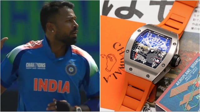 Richard Mille timepiece worn by Hardik Pandya valued at $300,000. 