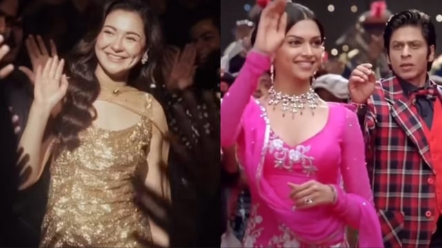 Hania Aamir (L) shared a new video; Deepika Padukone in a still from Om Shanti Om.