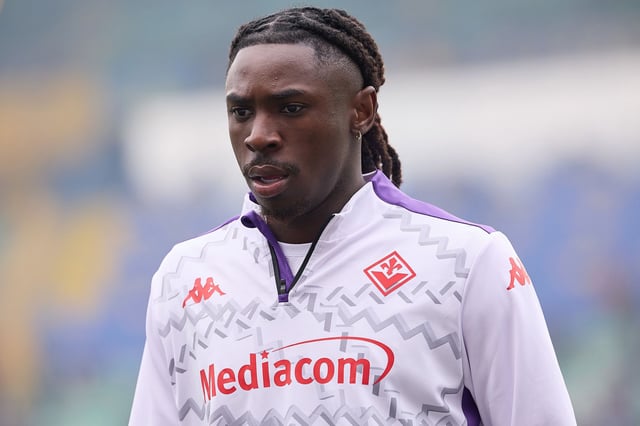 Moise Kean ahead of Fiorentina's match against Hellas Verona on Sunday.