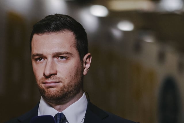 Jordan Bardella, président du RN, au Salon de l’agriculture, à Paris le 23 février 2025.