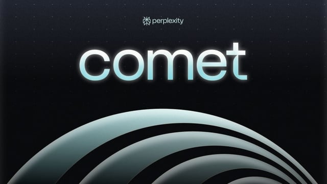 An abstract swoosh and the word "Comet"