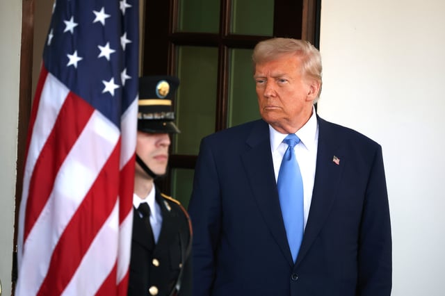 President Donald Trump is pictured at the White House in Washington, D.C. on January 24, 2025.