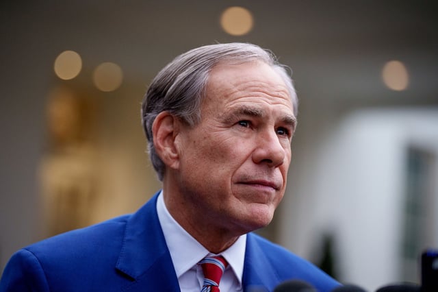 Texas Gov. Greg Abbott at the White House on February 5.