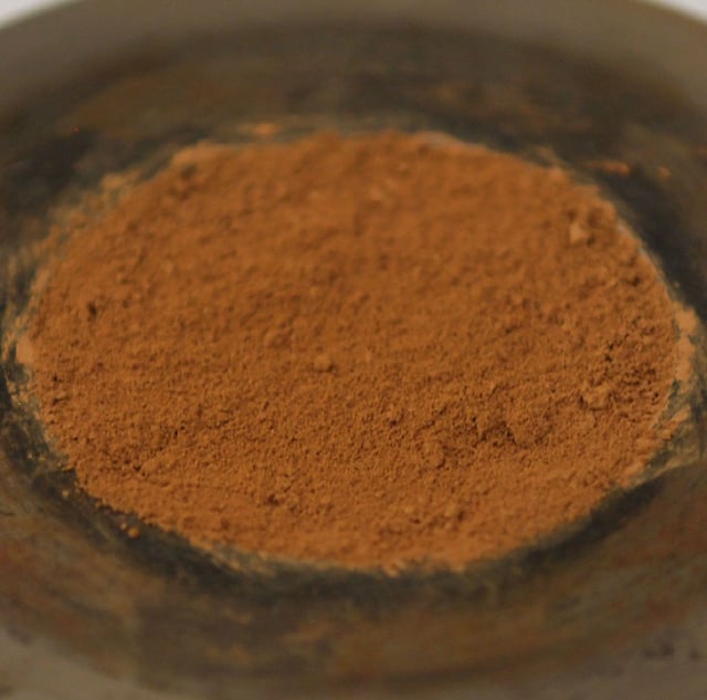 The team's Martian dust replicant includes a mixture of ferrihydrite and basalt made in the lab, which was determined to best match spacecraft observations of real Martian dust.