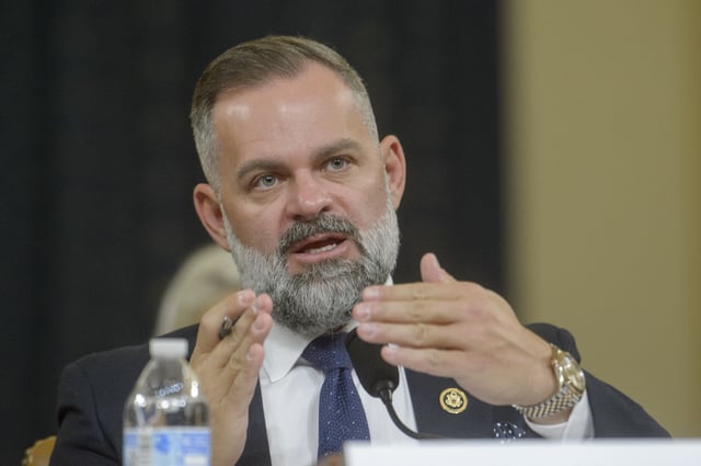 Rep. Cory Mills, R-Fla., testifies at the first public hearing of a bipartisan congressional task force investigating the assassination attempts against then-Republican presidential nominee and former President Donald Trump, at Capitol Hill in Washington, Thursday, Sept. 26, 2024.
