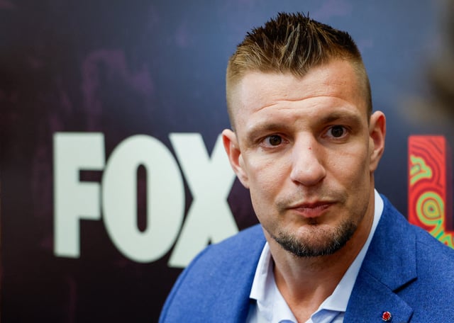Feb 6, 2025; New Orleans, LA, USA; Fox Sports NFL Studio analyst Rob Gronkowski during a Fox Sports media party in advance of Super Bowl LIX at Convention Center. Mandatory Credit: Stephen Lew-Imagn Images/FIie Photo