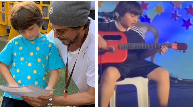 AbRam Khan impressed fans with his guitar skills.
