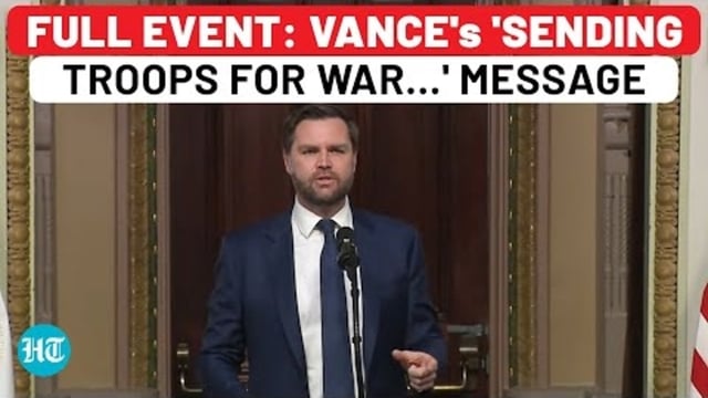 FULL EVENT: VANCE's 'SENDING TROOPS FOR WAR...' MESSAGE