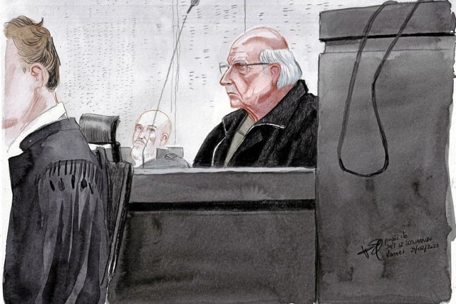 Joël Le Scouarnec,  au second jour de son procès devant la cour criminelle du Morbihan.
