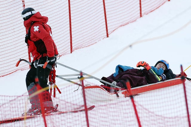 Shiffrin is taken off the course after her crash in Killington.