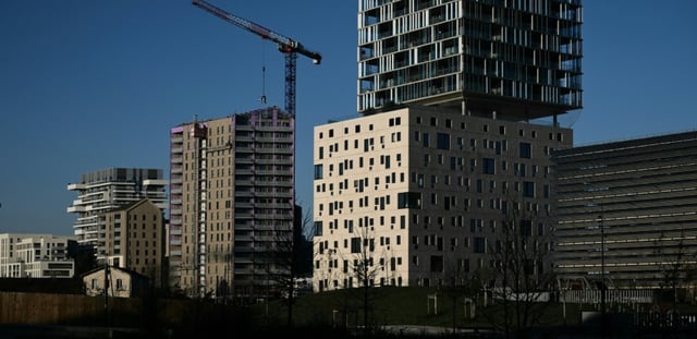 Construction d'immeubles résidentiels, à Bordeaux, le 14 janvier 2025