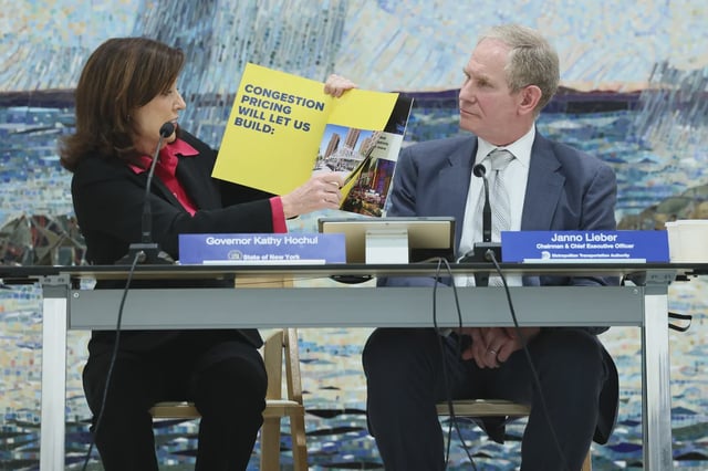 Gov. Kathy Hochul and MTA Chair Janno Lieber say the Trump administration does not have the legal authority to kill Manhattan's congestion tolls.