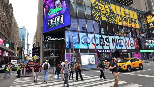 The Paramount Global headquarters, Times Square in New York City.