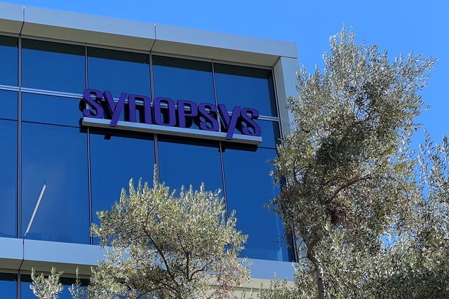 The headquarters of Synopsys Inc., in Sunnyvale, California, U.S., October 23, 2024. REUTERS/Stephen Nellis/File photo