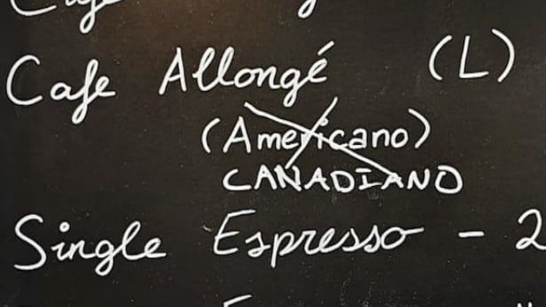 Americano scored out and replaced by Canadiano