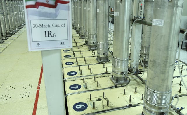 This photo released Nov. 5, 2019, by the Atomic Energy Organization of Iran, shows centrifuge machines in the Natanz uranium enrichment facility in central Iran. (Atomic Energy Organization of Iran via AP, File)