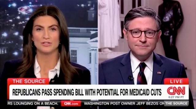 Speaker of the House Mike Johnson appears on CNN on February 26, 2025.