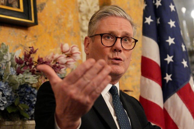 Keir Starmer at a welcome reception at the British ambassador&#39;s residence in Washington, DC (Photo:  Carl Court/PA Wire)