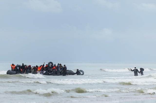 Undocumented migrants who arrived in the UK after crossing the Channel in small boats accounted for 32 percent of total asylum claims last year