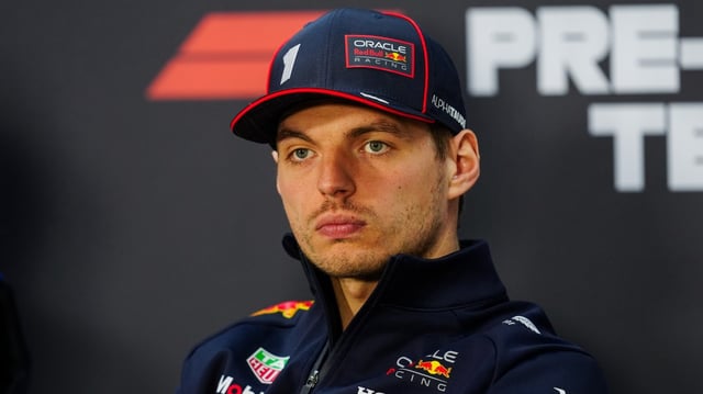 Verstappen answered questions about his Red Bull car in a normal manner but was less serious on other topics