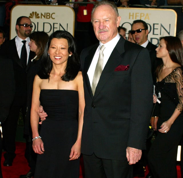 Gene Hackman and wife Betsy Arakawa during the 60th Annual Golden Globe Awards.