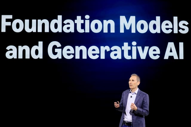 Amazon CEO Andy Jassy introducing the new Amazon Alexa+ digital assistant.