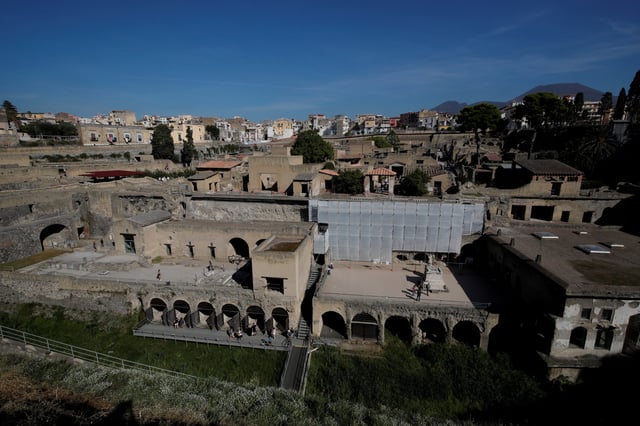 A general view of the ancient archaeological site of Herculaneum, Italy, October 23, 2019. REUTERS/Ciro De Luca./File Photo