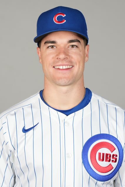 Feb 17, 2025; Mesa, AZ, USA; Chicago Cubs infielder Matt Shaw poses for photo day at Sloan Park. Mandatory Credit: Rick Scuteri-Imagn Images/File Photo