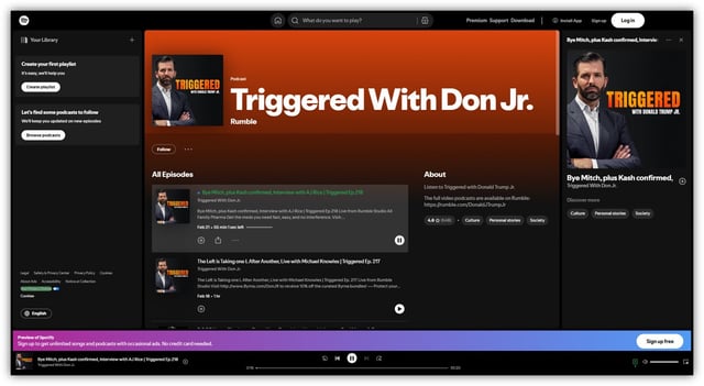 Screenshot from Spotify taken February 27, 2025