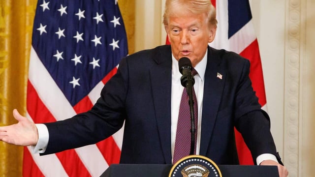 After stumbling over the acronym for the trilateral security pact, US President Donald Trump said his country has a "great relationship" with Australia.