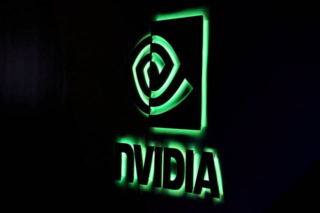 FILE PHOTO: A NVIDIA logo is shown at SIGGRAPH 2017 in Los Angeles, California, U.S. July 31, 2017.  REUTERS/Mike Blake/File Photo