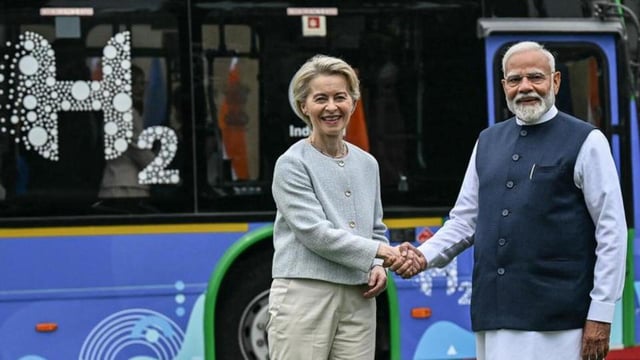 The two sides, she announced, are exploring a future security and defence partnership. (AFP photo)