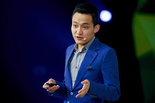 FILE PHOTO: Chinese cryptocurrency entrepreneur Justin Sun speaks at a financial forum in Beijing, China November 4, 2015. Picture taken November 4, 2015. REUTERS/Stringer  ATTENTION EDITORS - THIS IMAGE WAS PROVIDED BY A THIRD PARTY. CHINA OUT./File Photo