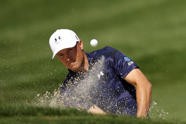 PALM BEACH GARDENS, FLORIDA - FEBRUARY 27: Jordan Spieth of the United States plays a shot from a bunker on the third hole during the first round of the Cognizant Classic in The Palm Beaches 2025 at PGA National Resort And Spa on February 27, 2025 in Palm Beach Gardens, Florida.