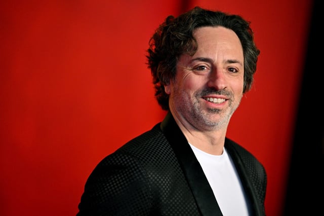 Sergey Brin at the 2024 Vanity Fair Oscar Party on March 10, 2024 in Beverly Hills, California.