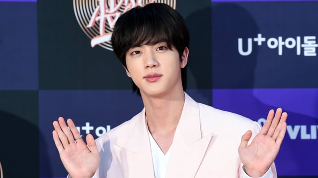 SEOUL, SOUTH KOREA - JANUARY 05: Jin of BTS arrives at the photo call for the 34th Golden Disc Awards on January 05, 2020 in Seoul, South Korea.