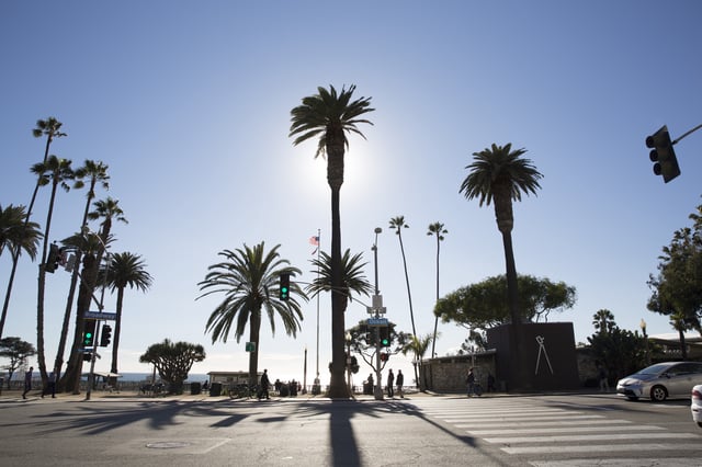 A stock image of Santa Monica beach.