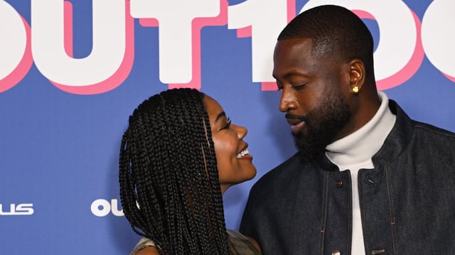 HOLLYWOOD, CALIFORNIA - DECEMBER 11: Gabrielle Union and Dwyane Wade attend Out100 Celebration - Arrivals at NeueHouse Hollywood on December 11, 2024 in Hollywood, California. (Photo by Olivia Wong/WireImage)