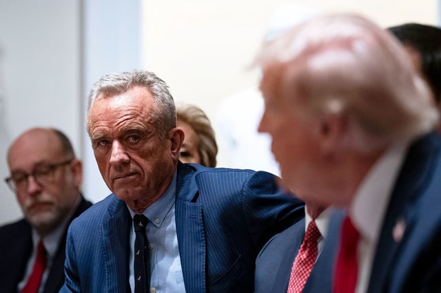 US secretary of Health and Human Services Robert F. Kennedy Jr. is seen during a cabinet meeting at the White House on Wednesday.
