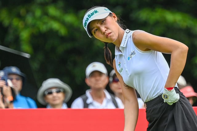 Lydia Ko of New Zealand looks on after a shot during round two of the HSBC Women&#39;s Championship golf tournament at Sentosa Golf Club in Singapore on February 28, 2025.