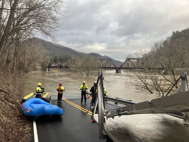 Crews with multiple agencies assisted with water rescues in southwest Virginia in mid-February.