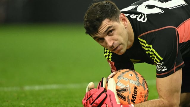 Aston Villa’s Emiliano Martínez is one of the league’s worst offenders for holding on to the ball for long periods of time to slow games down